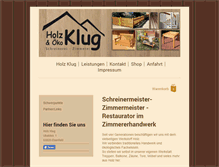 Tablet Screenshot of holz-klug.de